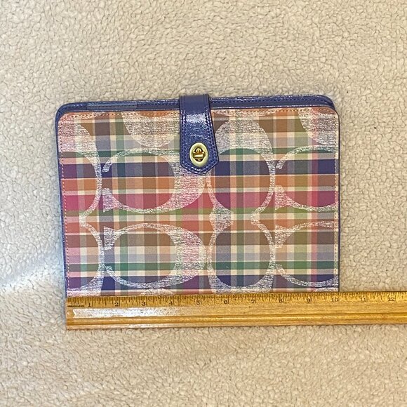 Coach Multicolor Plaid Signature Print Tablet Case โ NWT - Picture 5 of 6